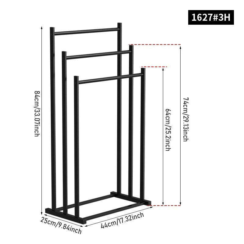 3-Tier Wall-Mounted Bath Towel & Toiletries Shelf - View 6