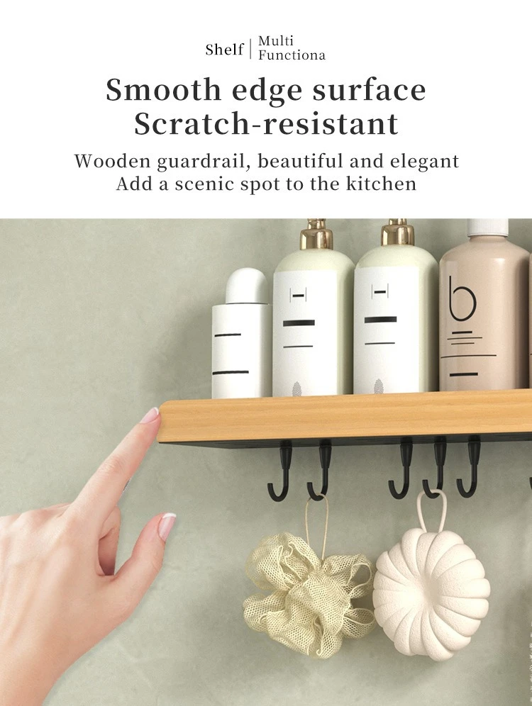 Multi-Function Bathroom Shower Caddy Rack with Hooks detail 14