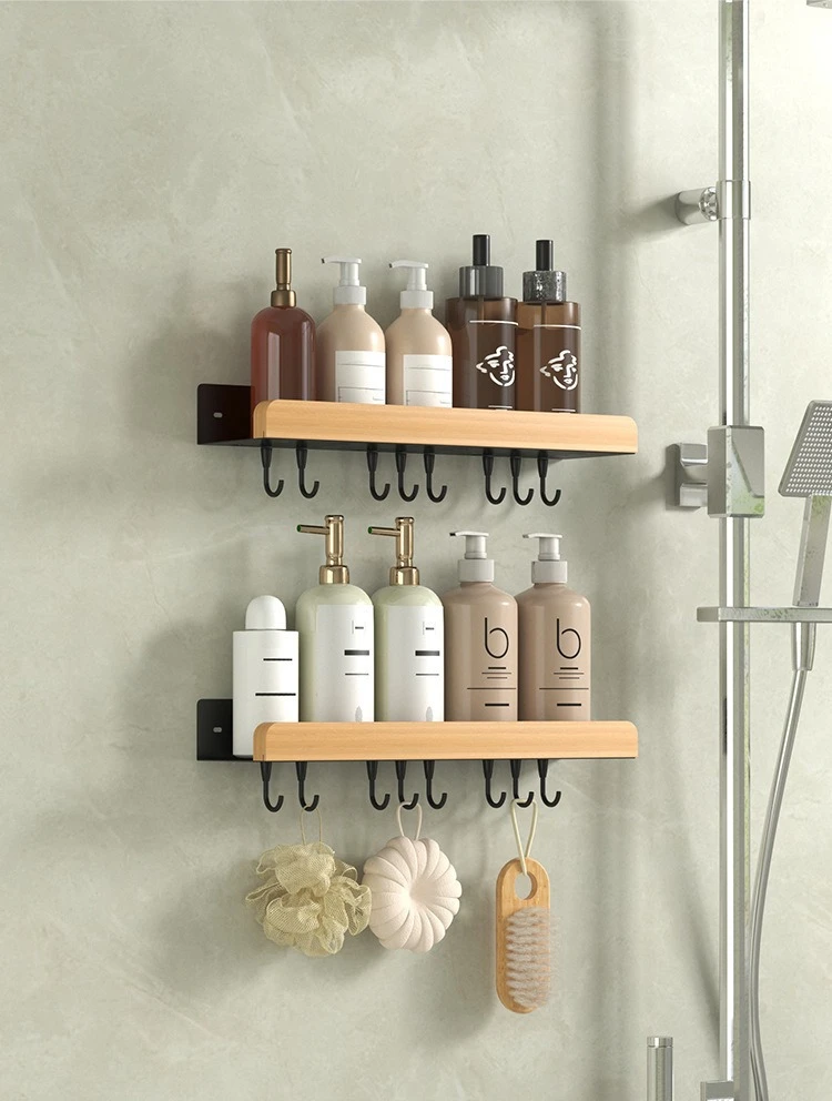 Multi-Function Bathroom Shower Caddy Rack with Hooks detail 16