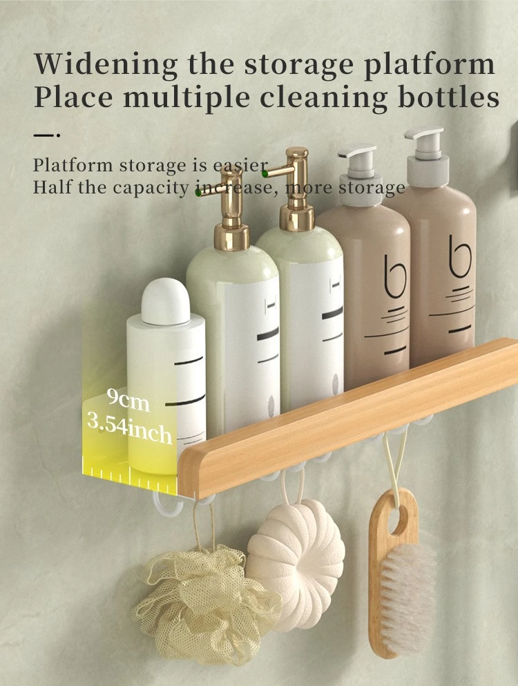 Multi-Function Bathroom Shower Caddy Rack with Hooks detail 6