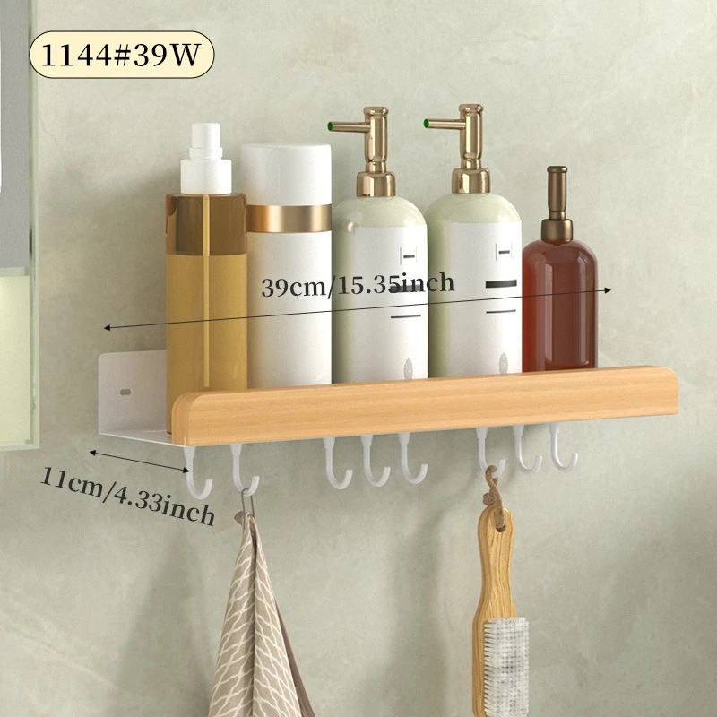 Multi-Function Bathroom Shower Caddy Rack with Hooks - View 7