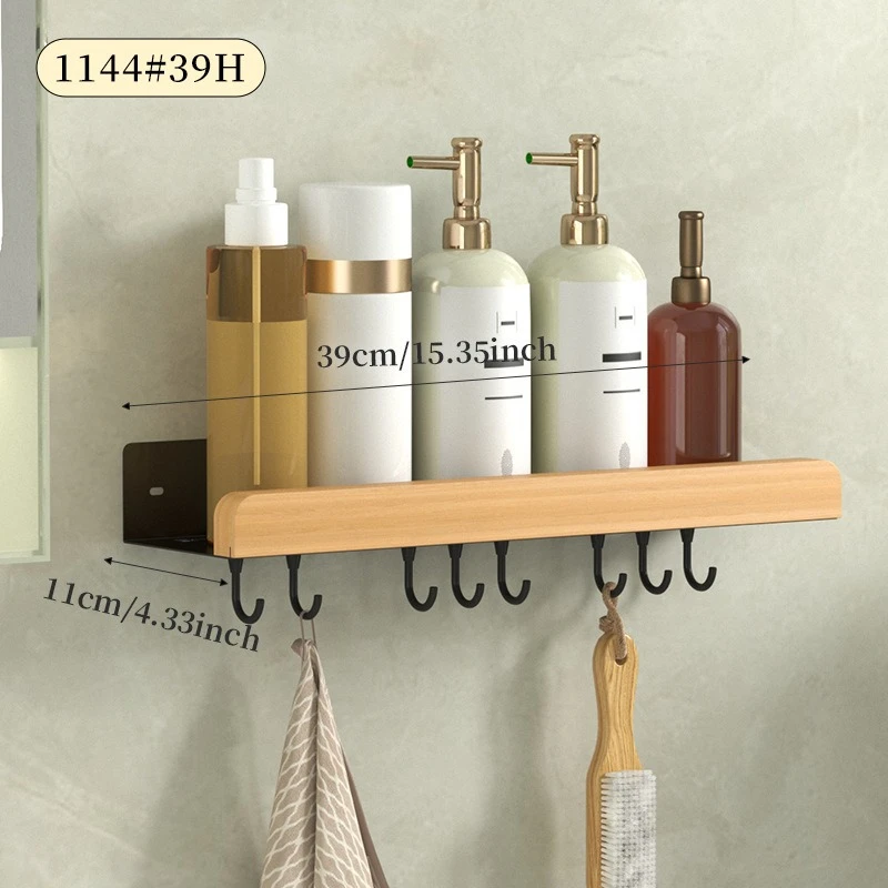 Multi-Function Bathroom Shower Caddy Rack with Hooks - View 6