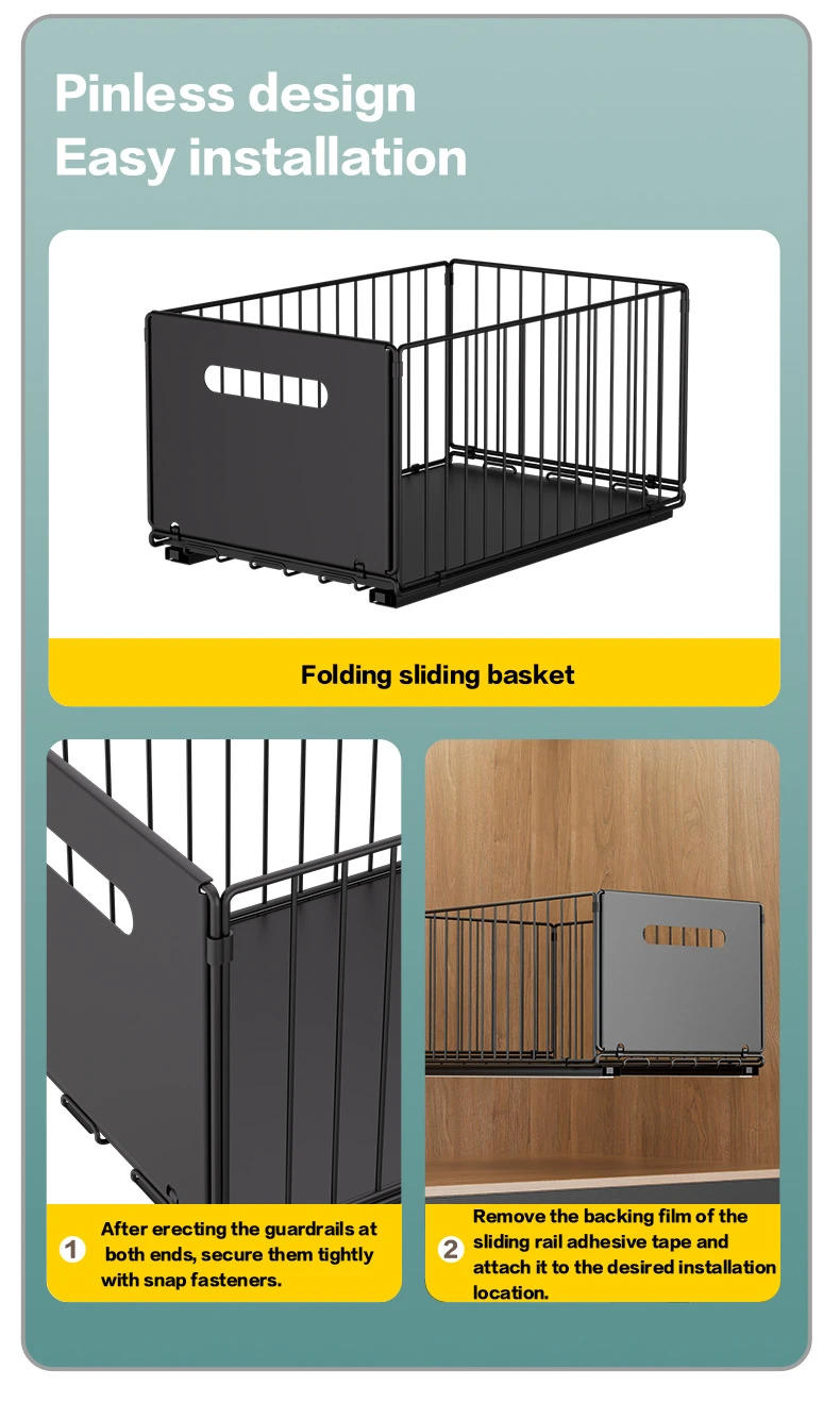Pull-Out Sliding Cabinet Drawer Basket detail 12