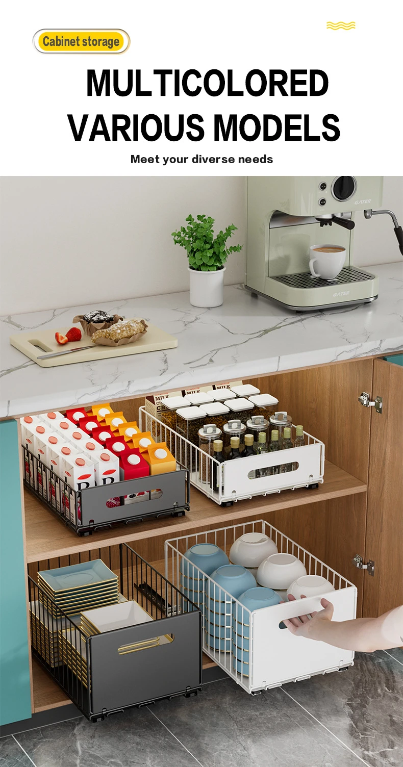 Pull-Out Sliding Cabinet Drawer Basket detail 13