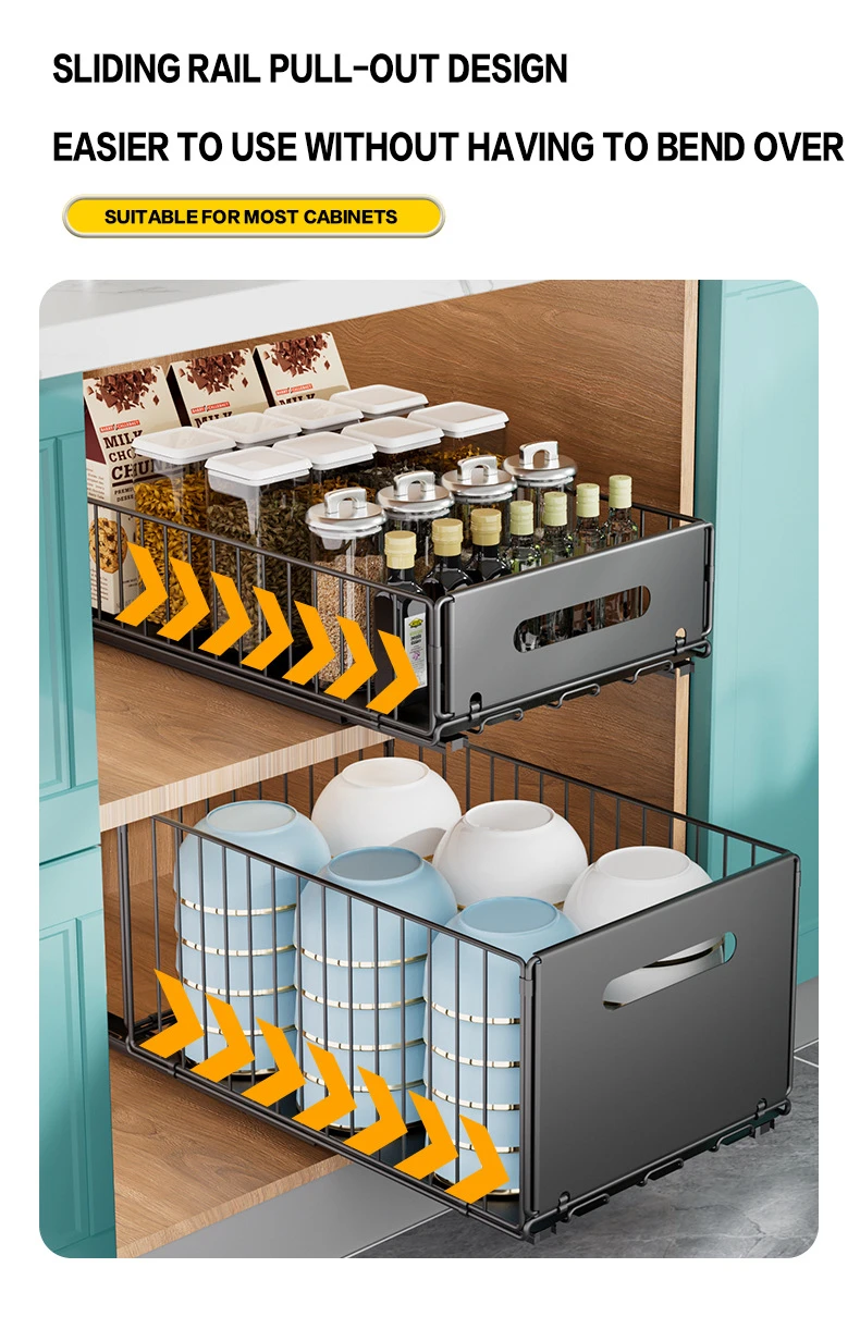Pull-Out Sliding Cabinet Drawer Basket detail 7