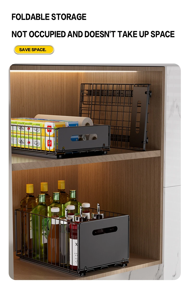 Pull-Out Sliding Cabinet Drawer Basket detail 8