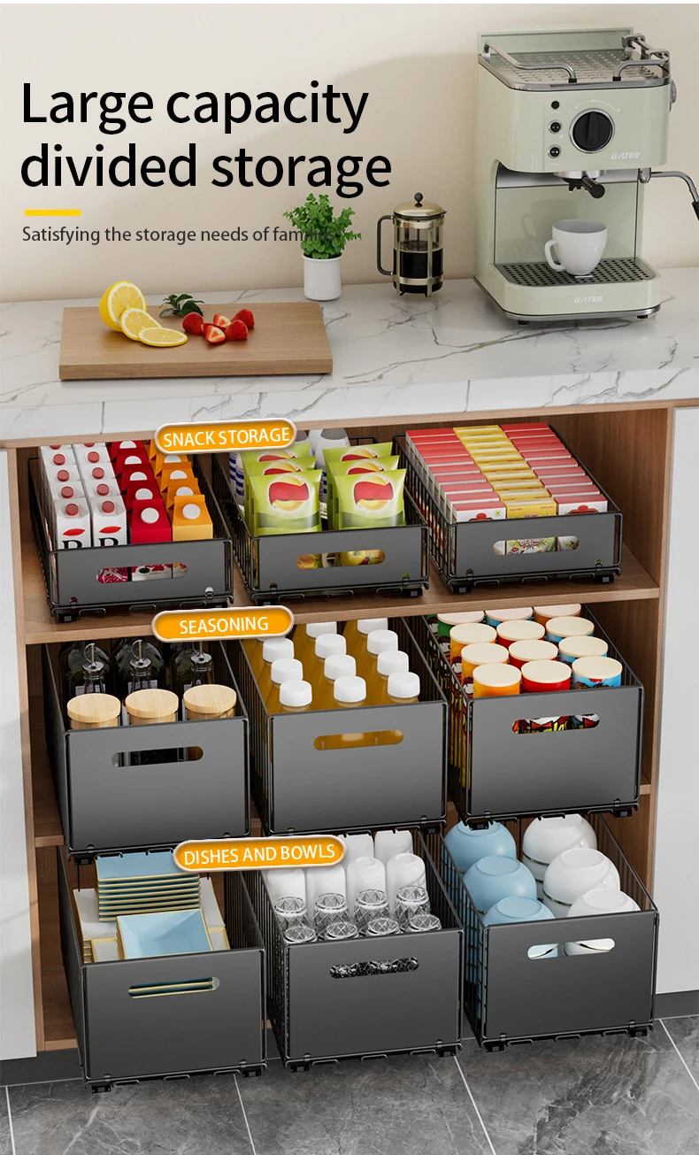 Pull-Out Sliding Cabinet Drawer Basket detail 9