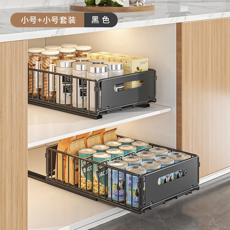 Pull-Out Sliding Cabinet Drawer Basket - View 7