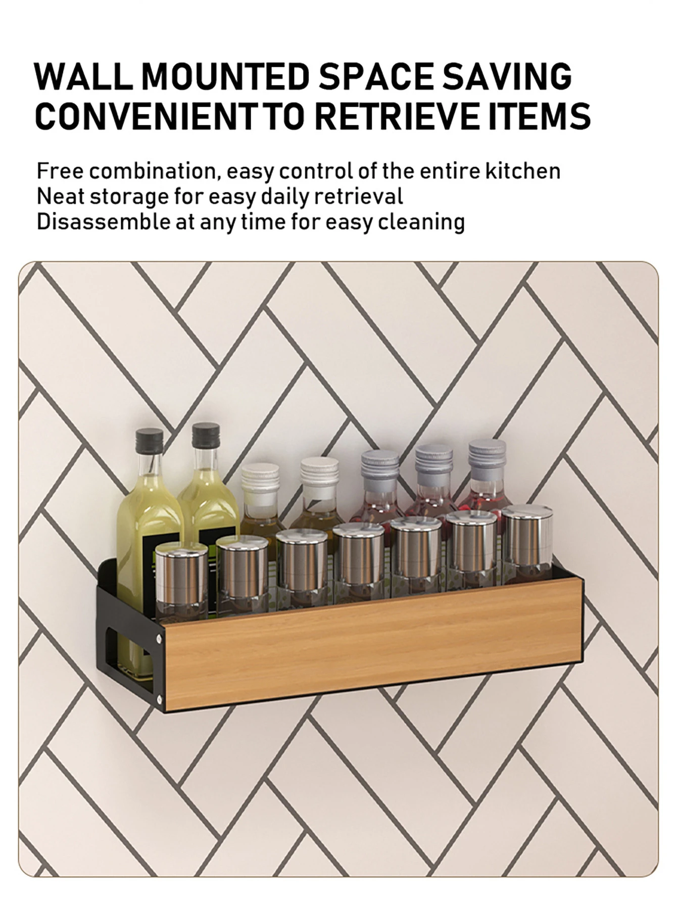 Magnetic Refrigerator Spice Jar Rack Holder detail 11