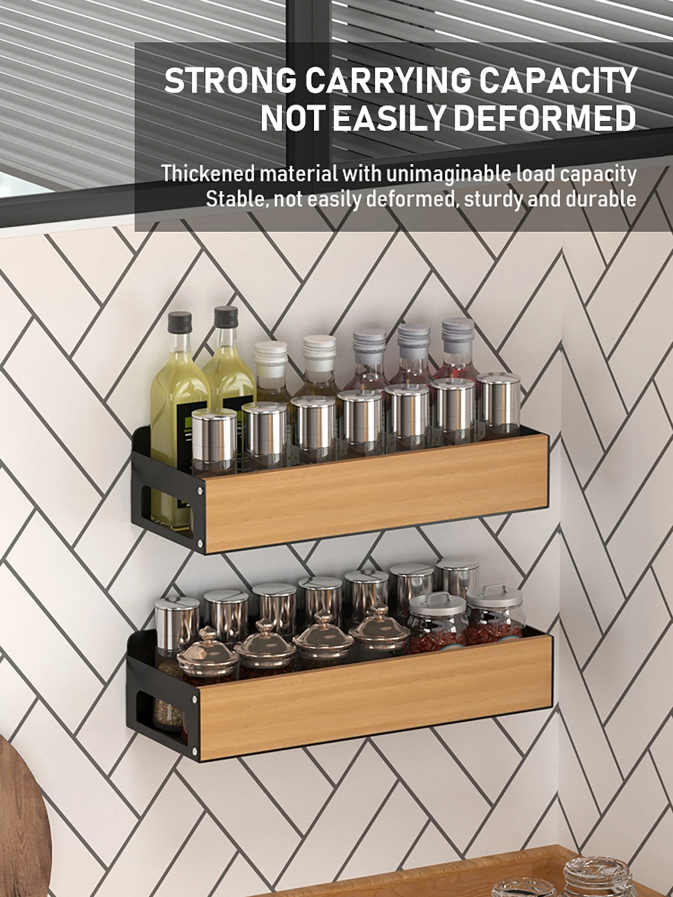 Magnetic Refrigerator Spice Jar Rack Holder detail 14