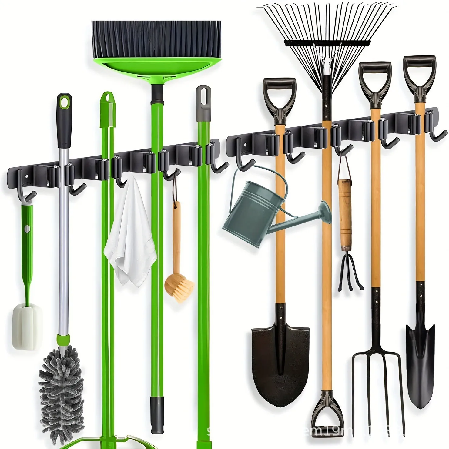 Wall-Mounted Mop & Broom Clamp Holder reference image
