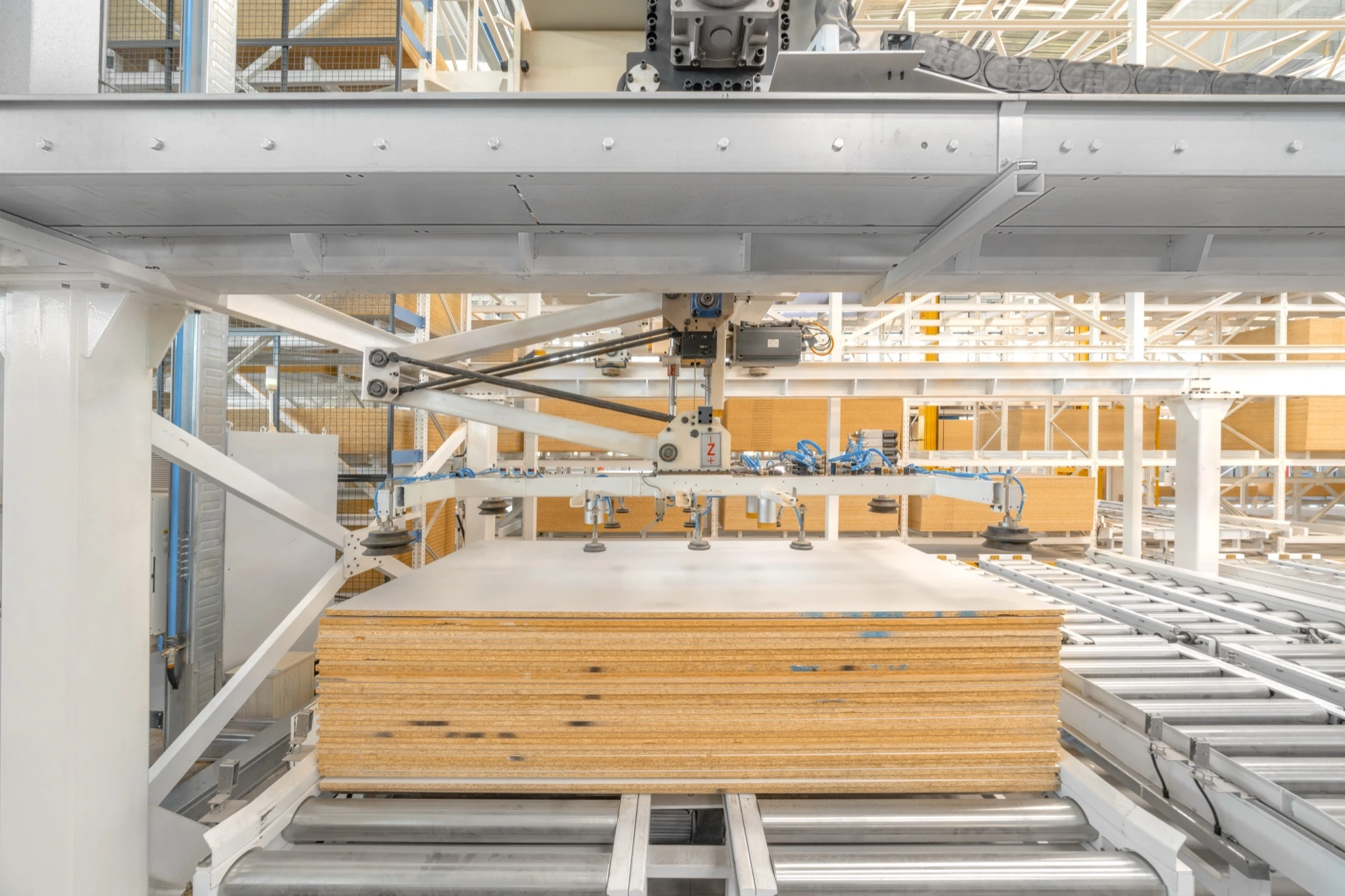 Luftbild der Möbelwerkstatt-Produktions linie