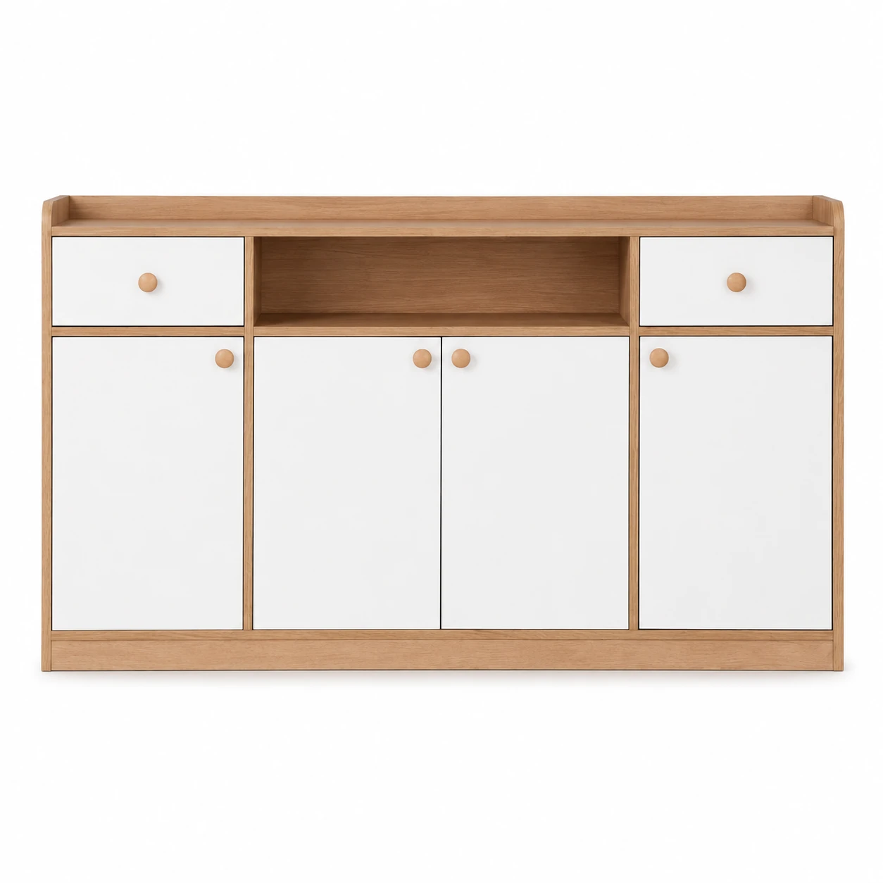 Solid Wood Veneer Sideboard Buffet Cabinet E5000