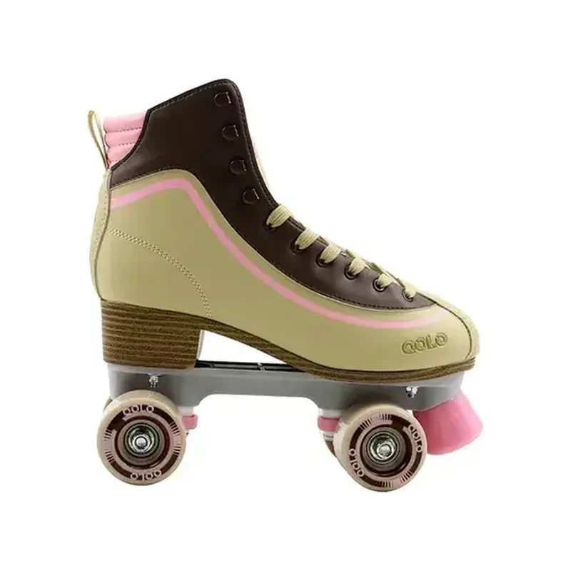 GW-8000 Vintage Retro Leather Quad Roller Skates View 2