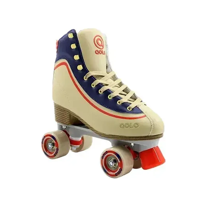 GW-8000 Vintage Retro Leather Quad Roller Skates View 4