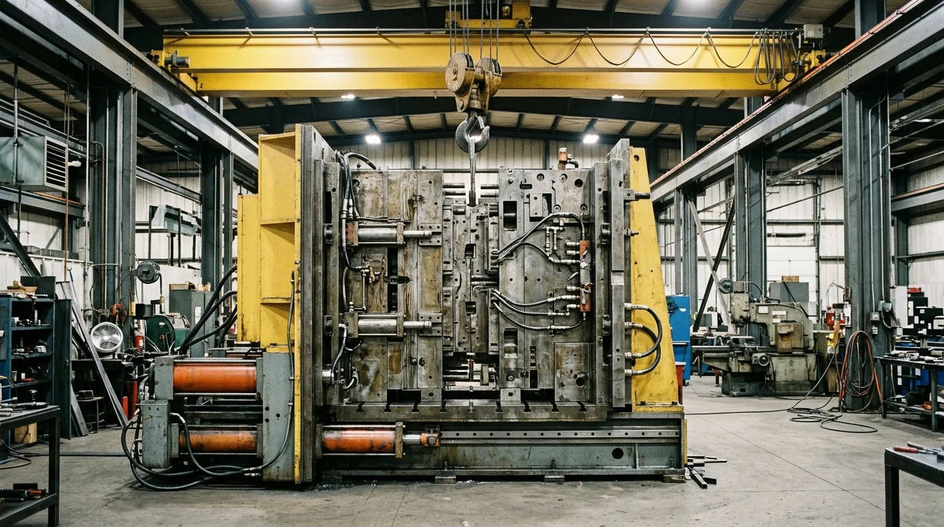 15-Ton Home Appliance Injection Mold in Hydraulic Die Spotting Press at Axiom Molds