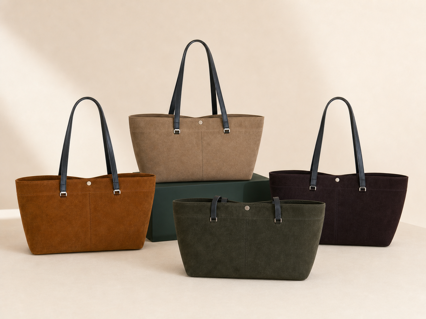 BLOOM-202 Suede Shopper Series rear construction view