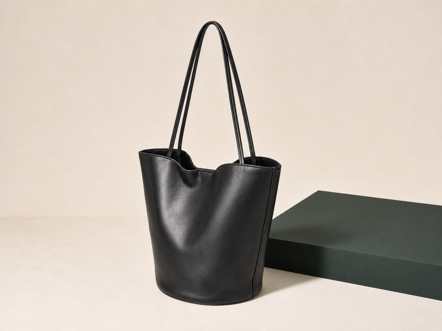 BLOOM-207 Medium Bucket Tote shown from a three-quarter side angle